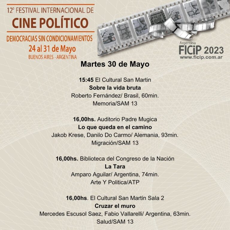 Programación 30/5 Auditorio Padre Mugica