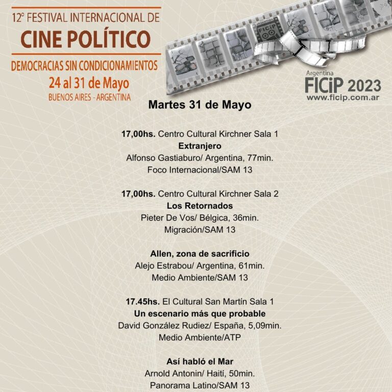 Programación 31/5 Centro Cultural Kirchner